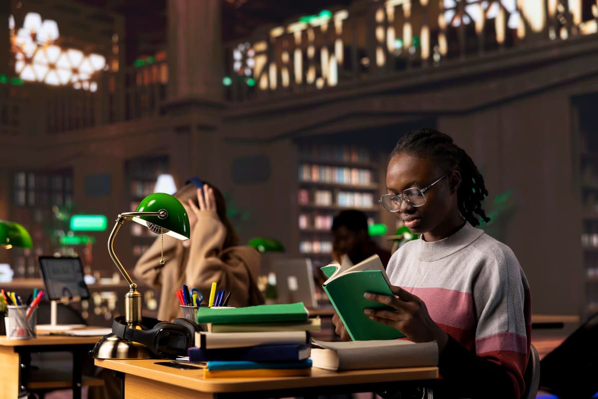 Young Africans learning